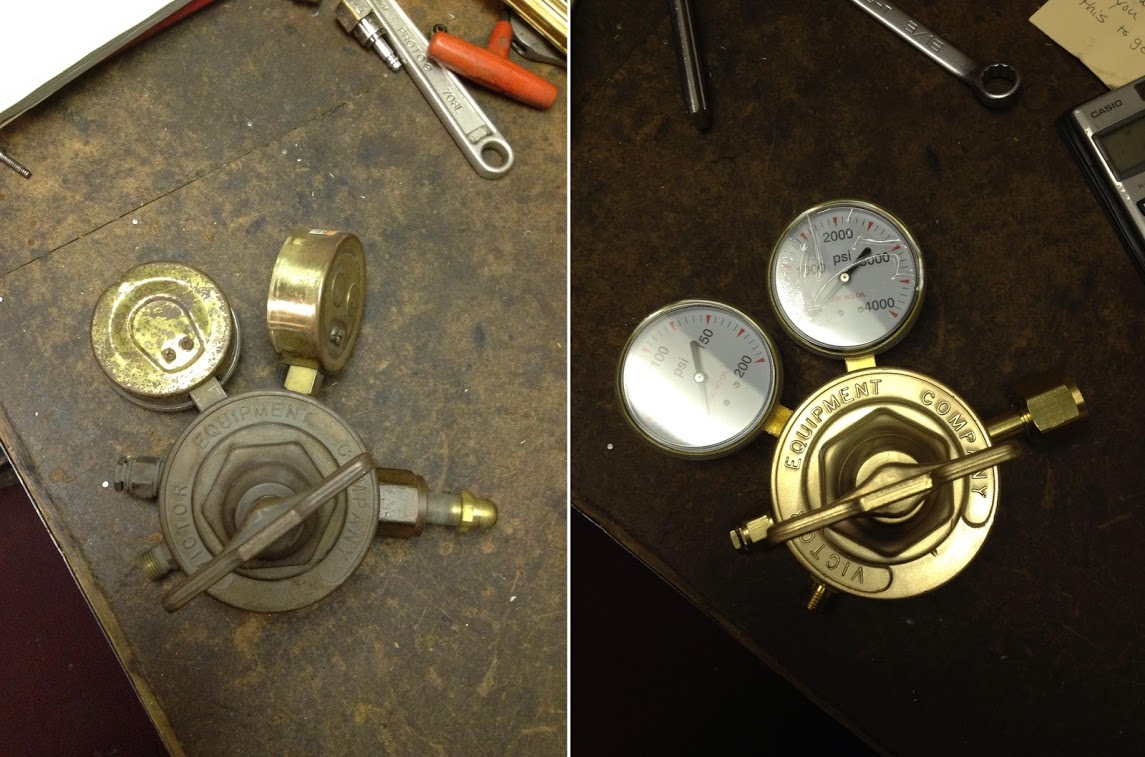 repaired regulator before and after